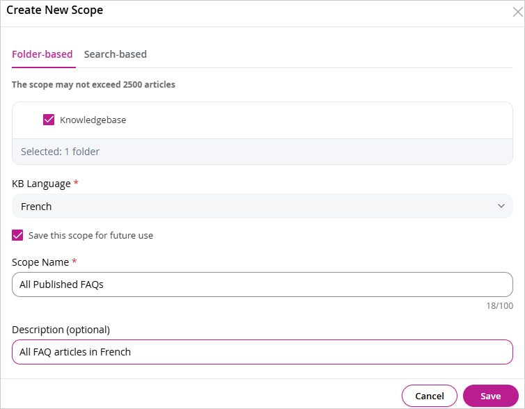 scope-folder based